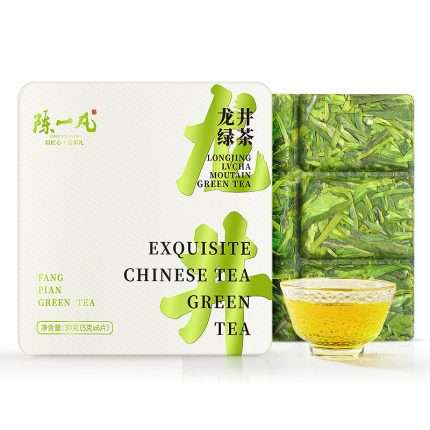 Longjing Dragon Well Green Tea Mini Squares - Hangzhou Spring Tea | Portable Brewing