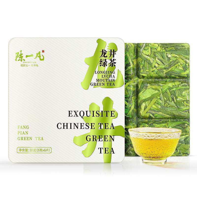 4414c9eea54a5bcc27b1972694507f5 Longjing Dragon Well Green Tea Mini Squares - Hangzhou Spring Tea | Portable Brewing - Image 1